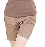 (ミコプエラ)Micopuella マタニティ ショートパンツ チノパン 妊婦 パンツ ストレッチ ウエストゴム 調節可能 (ブラックM)