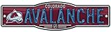 WinCraft NHL Colorado Avalanche 4 " x17 "インチプラスチックStreet Sign