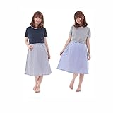 切り替えストライプワンピース