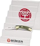 BokerツリーブランドKnives 2119クリアアクリル構造で、6シェルフBokerロゴ