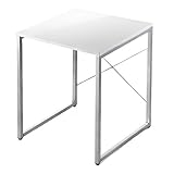 イーサプライ ワークデスク パソコンデスク 鏡面仕上 60cm幅 ホワイト EZ1-DESK093W