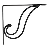A29 7 Inch Iron Shelf Bracket, Black Powder Coat Finish, Set of 2 [並行輸入品]