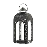 VERDUGO GIFT Arched Medallion Lantern, Large, Black [並行輸入品]