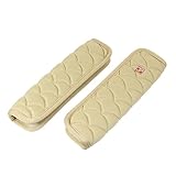 uxcell 車のシートベルトカバー　カーシートベルトカバー　自動車用　クッションショルダーハーネスパッドベージュ