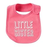 Carter's(カーターズ) リトルシスターティシングビブ ピンク 小物よだれかけ One Size【並行輸入】