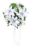 エルアーツ クリスマス オーナメント ポインセチアキャンドルリング 直径12cm・花径6cm ホワイト E8556-01