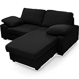 ソファ ソファー カウチソファ スツール 2人掛け ワンルームに置ける コンパクト ポケットコイル ブラック