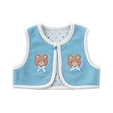 (チャックル) chuckle どうぶつさんフリース新生児ベスト サックス 50-70cm P9011-00-30