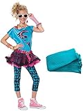 California Costumes Girls Tween 80's Valley Costume & Leg Warmer Turquoise/Black Large [並行輸入品]
