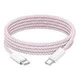 SLuB USB-C & USB-C ケーブル 超急速充電 PD60W Type-C ケーブル USB2.0対応 高速データ転送 長さ1m/1.5m/2m/3m 多彩な選択 在宅ワーク持ち運び便利 iPhone 16 Pro / 15 Plus Galaxy iPad Pro MacBook Pro/Air 各種タイプC機種対応(ピンク、3m)