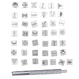 革工具 42個 刻印セット 打刻印 レザークラフト 刻印 図案打刻印 ポンチ スタンプセット レザークラフト用打ち具 耐久性 操作簡単 手芸ペンダント レザークラフト 手作りツール 手工芸用