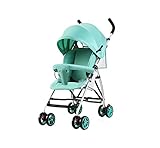 多機能軽量折りたたみベビーカープッシュチェアシルバーフレームリネンミントグリーン