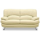 イージーポップ ハイバックソファ カラー 2.5人掛け アイボリー スチール脚