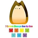 YouOKLight漫画猫の色変更LEDナイトライトマルチカラー充電式Kitten Night LightソフトシリコンShade for Baby Nurseryベッドサイドランプ