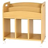 タンスのゲン BabyDays(ベビーデイズ) 絵本ラック 2段 キャスター付き ナチュラル 33600002 04
