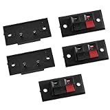 5個赤黒の単一の行の2ピン2ウェイプッシュタイプスピーカーターミナル