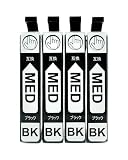 MED-BK(メダマヤキ) 4本セット(黒4本) EPSON用互換インクカートリッジ エプソン用互換インク 対応機種 EW-056A EW-456A Owlink MED-4CL MED-BK MED-C MED-M MED-Y EW-056Aインク EW-456Aインク MED-BK MED-BK EW-056A EW-456A