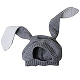 Kirei Sui新生児赤ちゃんイースターBunnyニットマスク帽子 カラー: グレイ