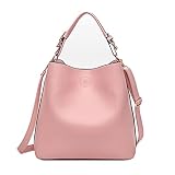 レディース 通勤ショルダーバッグ A4 シンプル 大きめ 2WAY OL ビジネスバッグ (ピンク)