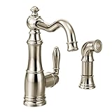 Moen S72101NL Weymouth One-Handle High Arc Kitchen Faucet, Nickel [並行輸入品]