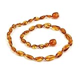 Momma Goose Amber Baby Olive Necklace - Cognac (Small) by Momma Goose