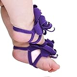 Ama ( TM ) 0 – 12 MベビーToddler幼児Girls Barefoot Sockサンダル花裸足Toe Blooms靴 カラー: パープル