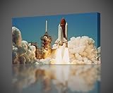 Space Shuttleキャンバスプリント壁アートホームデコレーションGiclee * 4サイズ* ca170 130x70 cm (51"x27.5" Inches) CA170114