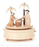 x の深さの誕生場面のオルゴールのオルゴールおよびヤシの木の幅 X の高さは 15 の cmx17 cmx15 cm の鉱石山箱の演劇の時計をします