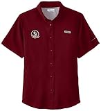 NCAA Florida State SeminolesレディースCollegiate Tamiami半袖シャツ、Cabernet、Xラージ