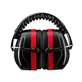 Aoski イヤーマフ防音 聴覚過敏･いびき･自閉症対策 キッズや大人用イヤーマフ 遮音値34dB 聴覚保護ANSI S3.19＆CE EN352-1認証済み 射撃・仕事・勉強・睡眠に適用 レッド