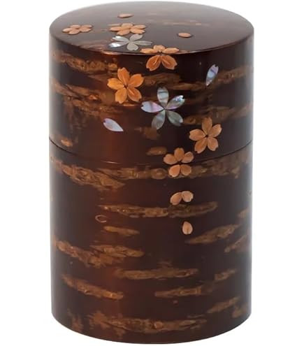 Amazon | 角館桜皮細工・桜皮総皮作り茶筒(大) | 株式会社秋田銘商