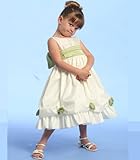 Litoグリーンアップルフラワーガールドレス (2歳(90))