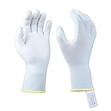 DYZD 18G編ニトリル手袋 耐切創手袋 EN388 カットレベル3 PUコーティング 极薄 极軽 滑り止め手袋 作業用 (S)