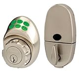 Master Lock DSKP0615D Keyless Electronic Keypad Deadbolt with Light Up Keypad and Kwikset Keyway, Sa