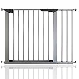BabyDan Premier True Pressure Fit Baby Safety Stair Gate Silver All Widths (92.5cm-99.8cm) by BabyDa