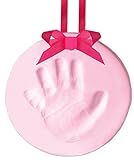 Pearhead Easy-to-Create Babyprints Handprint or Footprint Keepsake Ornament with Ribbon, Pink [並行輸入品
