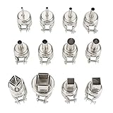 Akozon 12個ヒートガンノズルキット850ホットエアーはんだステーション修理ツールアクセサリー用