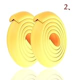 Carfeny コーナー ガード クッション 2M×2本 14色 赤ちゃんや ご年配 の方 けが防止 両面テープ 付き セーフティーグッズ (オレンジ)