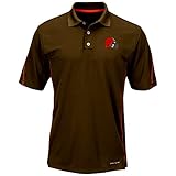 Cleveland Browns大人用XL XLパフォーマンス半袖ポロシャツ – ブラウン