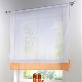 ZARABEキッチンバルコニーボイルローマンブラインドLiftableカーテンオレンジ 100x155cm オレンジ 4328272469