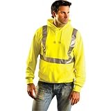 SafeTee Wear High Visibility Hoodie Sweatshirt with Reflective Safety Stripes (Large Pullover) [並行輸入