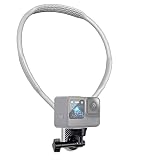 ネックレスマウント POVマウント GoPro用アクセサリー 釣り用首掛け ホルダー 超軽量 便利 シリコン製で 柔軟性 形状自由変化 多角度調整可能 ロック式 落下防止 耐久性 Hero 13-5 Black/Osmo Nano Action 3 4 5 PRO 6/insta X5 X4 X3 GO3 Ace Pro 2/iPhone/Androidと対応