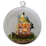 Zhhlinyuan Handmade Assembling Cabin モデル Wooden Dollhouse Small House Model Toy Kids Children's Gift