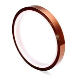 Youmile 5サイズ5mm 10mm 20mm 30mm 50mm 30m / 100ft BGA高温フィルム耐熱性ポリイミドカプトンテープゴールド粘着性