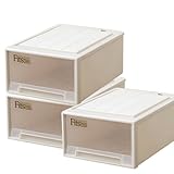 Fits フィッツケース 衣装ケース まとめ買い3個セット クローゼット用 M-53 カプチーノ