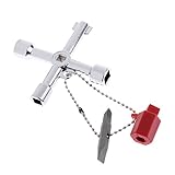 F Fityle クロス　スイッチ　キー　レンチ　5 イン 1　亜鉛合金　正方形　三角　スクリュードライバー　高品質