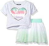 KENSIEベビー女の子2 Piece French Terryプルオーバーとチュールスカートセット カラー: グレイ