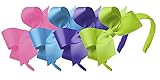 Wee Ones Girls 'クラシックGrosgrainヘアバンドwith Medium Bow 4pcセットソリッドVarietyパック