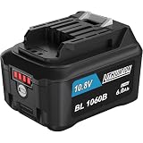 VANKO マキタ 10.8v バッテリー BL1060B 6000mAh大容量 互換 マキタ10.8v 掃除機バッテリー BL1015 BL1040 BL1060に互換 マキタ10.8v 掃除機用 LED残量表示 長寿命セル採用 高耐久設計 PSE認証取得済
