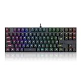 レッドラゴン REDRAGON テンキーレス銀軸メカニカルRGBゲーミングキーボード 日本語配列 ブラック K552RGB-JPTI